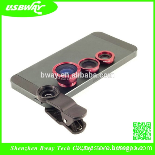 Universal Fish Eye 3 in 1 Phone Lens Zoom For Mobile Phone lens in stock